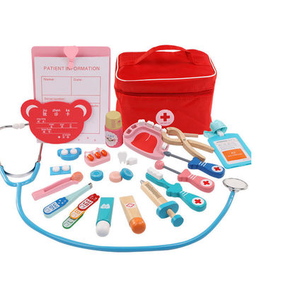 Doktor 17cm Ahşap Minyatür Mutfak Seti Oyna Pretend