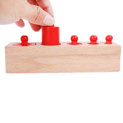 3cm Duyusal Silindir Soketi Montessori Knobbed Silindir Blokları Okul Öncesi