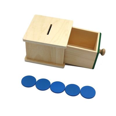 12cm Duyusal Ahşap Montessori Bebek Oyuncakları Montessori Çekmece Kutusu Renkli Kayın Ağacı