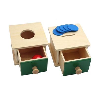 12cm Duyusal Ahşap Montessori Bebek Oyuncakları Montessori Çekmece Kutusu Renkli Kayın Ağacı