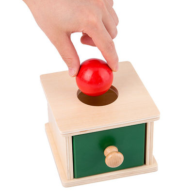 12cm Duyusal Ahşap Montessori Bebek Oyuncakları Montessori Çekmece Kutusu Renkli Kayın Ağacı