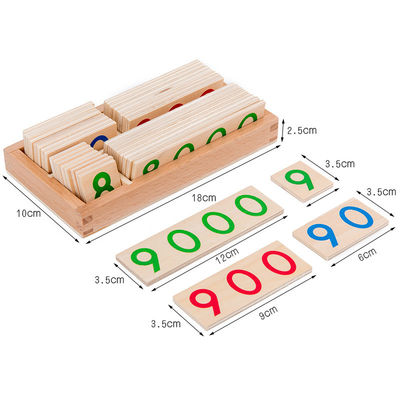 3,5 cm Ahşap Sayılar Bulmaca Bebekler İçin Sayma Kartı Matematik Öğretim Yardımcıları