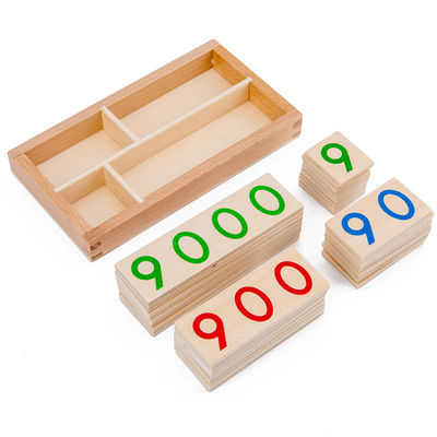 Montessori 6.5cm Ahşap Eşleşen Puzzle Numaraları Kartı