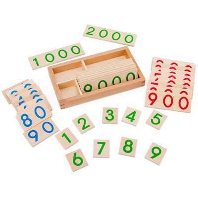 Montessori 6.5cm Ahşap Eşleşen Puzzle Numaraları Kartı