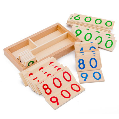 Montessori 6.5cm Ahşap Eşleşen Puzzle Numaraları Kartı
