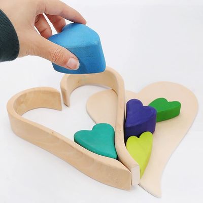 Nordic Jenga Ahşap Gökkuşağı İstifleme Doğal Ahşap Yapı Taşları