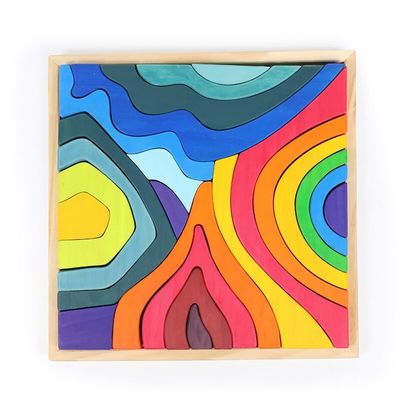 Creative Solid 4.5cm Büyük Gökkuşağı İstifleme Yapboz Hayvan