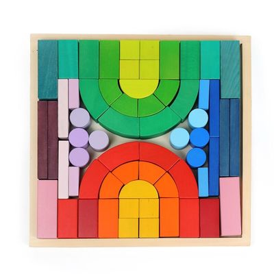 Creative Solid 4.5cm Büyük Gökkuşağı İstifleme Yapboz Hayvan