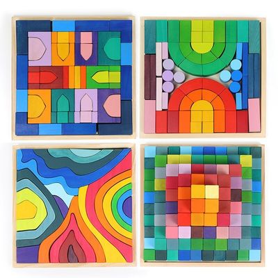 Creative Solid 4.5cm Büyük Gökkuşağı İstifleme Yapboz Hayvan