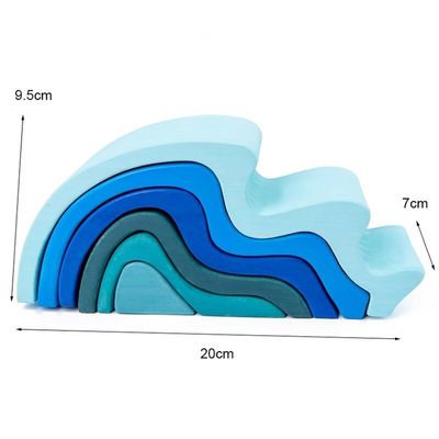 Coral Earth Ahşap Bloklar Oyuncaklar Ahşap Rock Set Dengeleme Blokları Doğal Ahşap Oyuncak