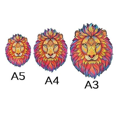 53g Aslan Bebek Yapı Taşları Ahşap İstifleme Yapboz Hayvan İnteraktif Oyunlar