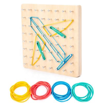 Çocuklar 15cm Kravat Tırnak Ahşap Matematik Oyuncak Matematik Ahşap Bloklar Montessori Grafik Kartı