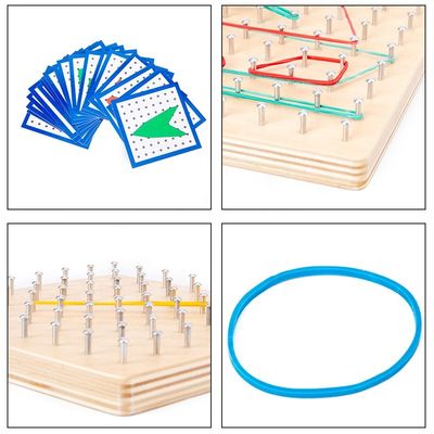 Çocuklar 15cm Kravat Tırnak Ahşap Matematik Oyuncak Matematik Ahşap Bloklar Montessori Grafik Kartı