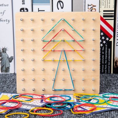 Çocuklar 15cm Kravat Tırnak Ahşap Matematik Oyuncak Matematik Ahşap Bloklar Montessori Grafik Kartı