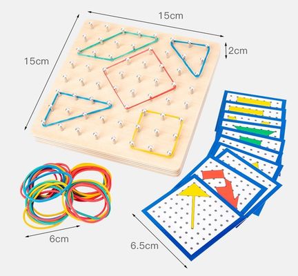 Çocuklar 15cm Kravat Tırnak Ahşap Matematik Oyuncak Matematik Ahşap Bloklar Montessori Grafik Kartı