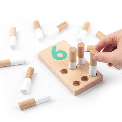 Dijital 8cm Jigsaw Ahşap Sayı Blokları Oyuncaklar Bebek Eğitici Oyuncaklar