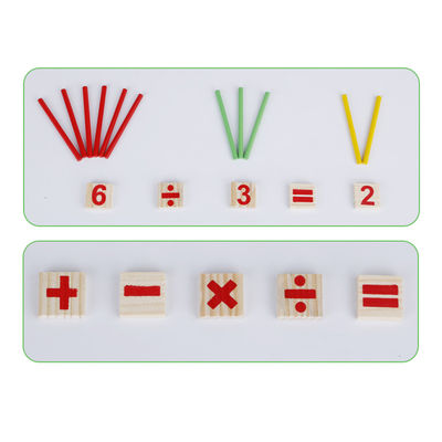 Sayı Dijital 23cm Ahşap Matematik Oyuncak Montessori Sayma Blokları Toksik Olmayan