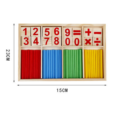 Sayı Dijital 23cm Ahşap Matematik Oyuncak Montessori Sayma Blokları Toksik Olmayan