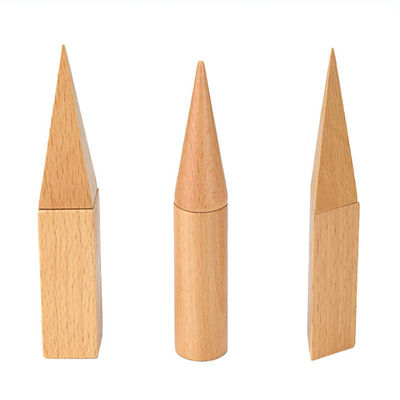 3D Sayma 5cm Ahşap Matematik Oyuncak Geometrik Ahşap Bloklar