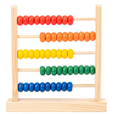 3D Geometrik 15cm Ahşap Boncuk Sayma Abaküs Çocuk Oyuncak Numaraları Sayma