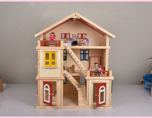 Çocuklar DIY 55.5cm Garaj Mini Dollhouse Mobilya Ahşap Minyatür Dollhouse