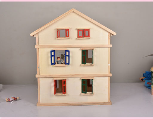 Çocuklar DIY 55.5cm Garaj Mini Dollhouse Mobilya Ahşap Minyatür Dollhouse