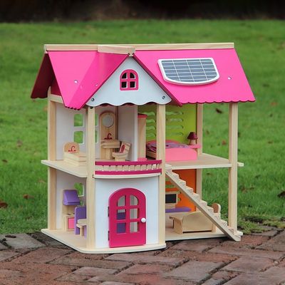 Çocuklar ISO9001 Kale Ahşap Bebek Evi Oyuncaklar  Rüya Evi