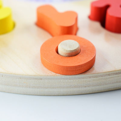 Geometri Saat Ahşap Bulmaca Numaraları Montessori Sayma Oyuncak