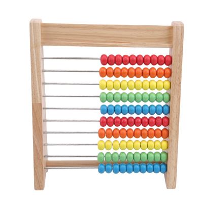 Aritmetik Abaküs Ahşap Matematik Oyuncak Gökkuşağı 7cm Ahşap Sayma Boncukları