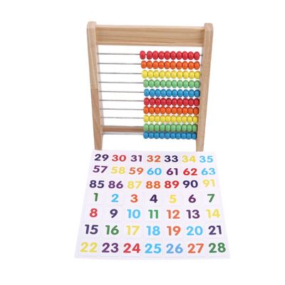 Aritmetik Abaküs Ahşap Matematik Oyuncak Gökkuşağı 7cm Ahşap Sayma Boncukları