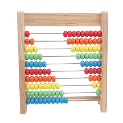Aritmetik Abaküs Ahşap Matematik Oyuncak Gökkuşağı 7cm Ahşap Sayma Boncukları