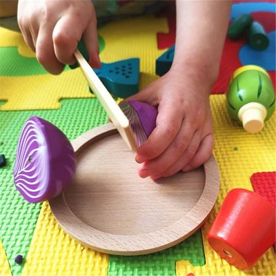 Su Boyası 1.94in Ahşap Meyve Kesme Seti Mutfak Rolü Oynama