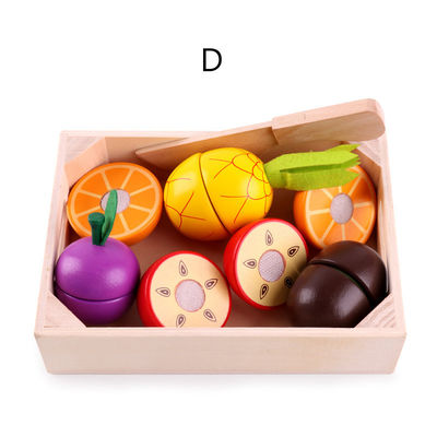 Pişirme Sahne 5.5cm Ahşap Rol Oynama Yiyecek Manyetik Meyve Oyuncakları
