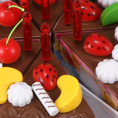 DIY 5.9 inç Ahşap Meyve Kesme Seti Doğum Günü Pastası Oyuncak Plastik