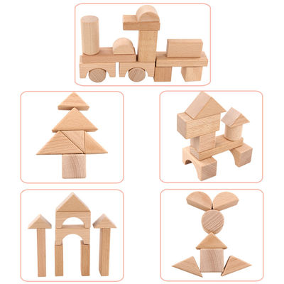 Büyük 22PCS Jumbo Ahşap Yapı Taşları Klasik Kale 17.5cm