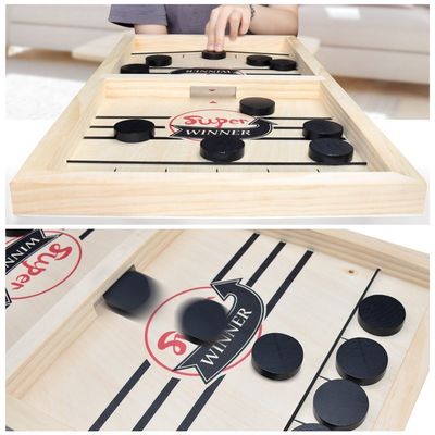 Puck Unisex Ahşap Satranç Taşları 4 Yaş Ahşap Sling Hokey
