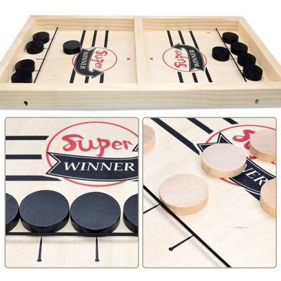 Puck Unisex Ahşap Satranç Taşları 4 Yaş Ahşap Sling Hokey