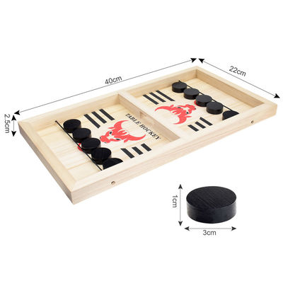 Puck Unisex Ahşap Satranç Taşları 4 Yaş Ahşap Sling Hokey