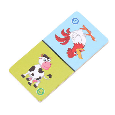 Solitaire 4cm Domino Küp Bulmaca Bebekler İçin Ahşap Domino