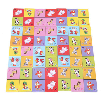 Solitaire 4cm Domino Küp Bulmaca Bebekler İçin Ahşap Domino