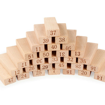 Dijital 51PCS Log Yapı Taşları Dominos Jenga Blokları