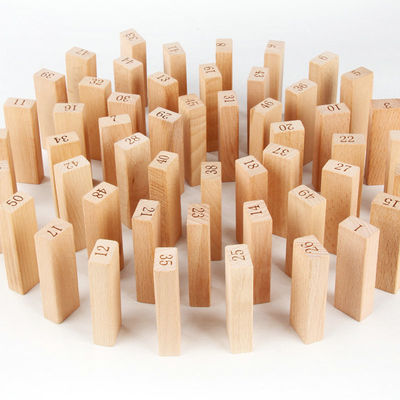 Dijital 51PCS Log Yapı Taşları Dominos Jenga Blokları