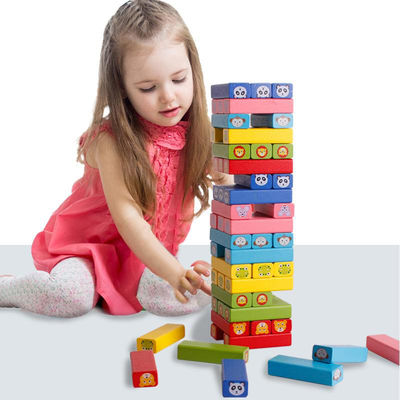 Kule 12.5cm Otomatik Domino Tren Domino Ahşap Bloklar
