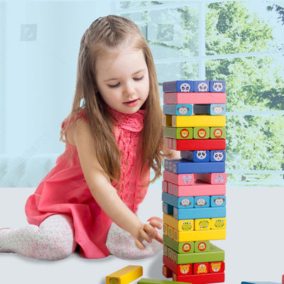 Kule 12.5cm Otomatik Domino Tren Domino Ahşap Bloklar