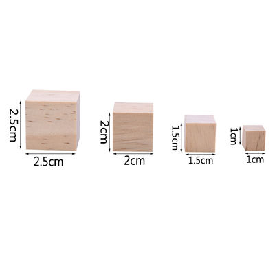 Ağaç Çam 1.5cm Bitmemiş Ahşap El Sanatları Ahşap Kare Bloklar