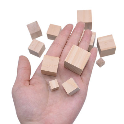Ağaç Çam 1.5cm Bitmemiş Ahşap El Sanatları Ahşap Kare Bloklar