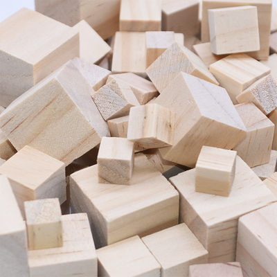 Ağaç Çam 1.5cm Bitmemiş Ahşap El Sanatları Ahşap Kare Bloklar