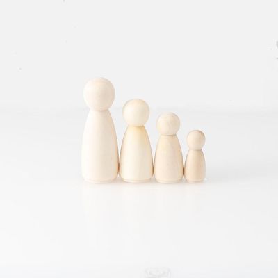 Craft 100Pcs Ahşap Peg Bebekler Boş ISO9001 Boyama