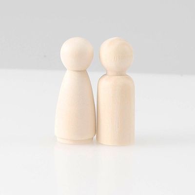 Craft 100Pcs Ahşap Peg Bebekler Boş ISO9001 Boyama