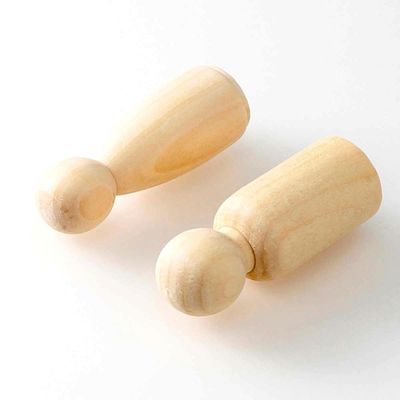 Craft 100Pcs Ahşap Peg Bebekler Boş ISO9001 Boyama